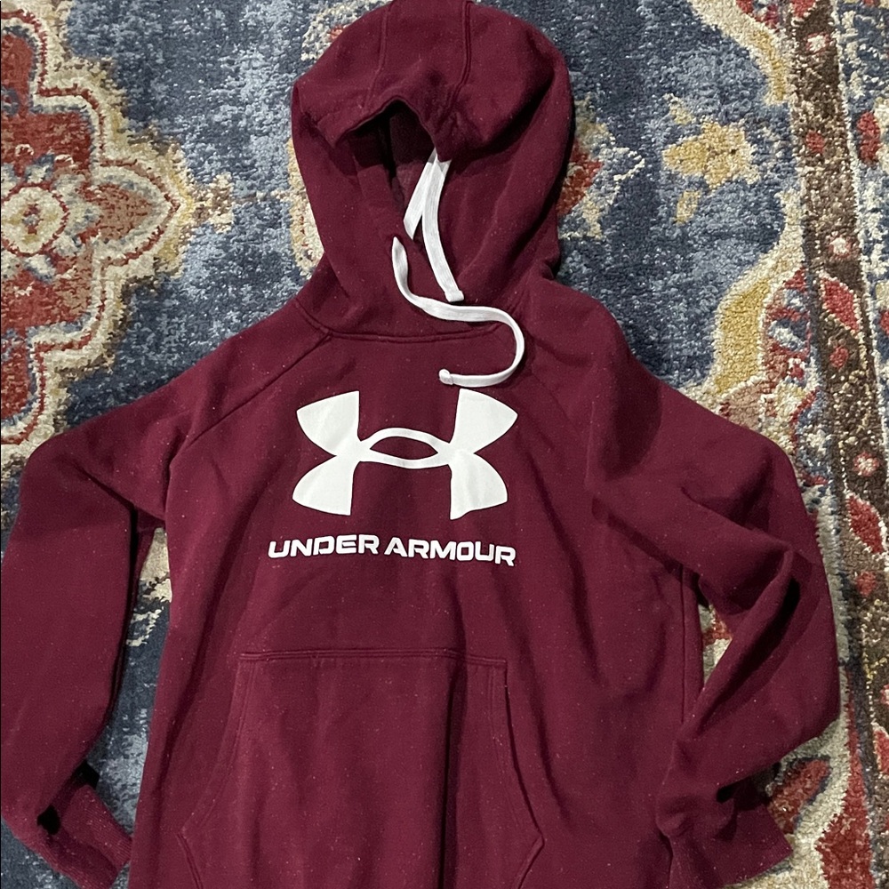Under Armour Burgundy Hoodie with Logo